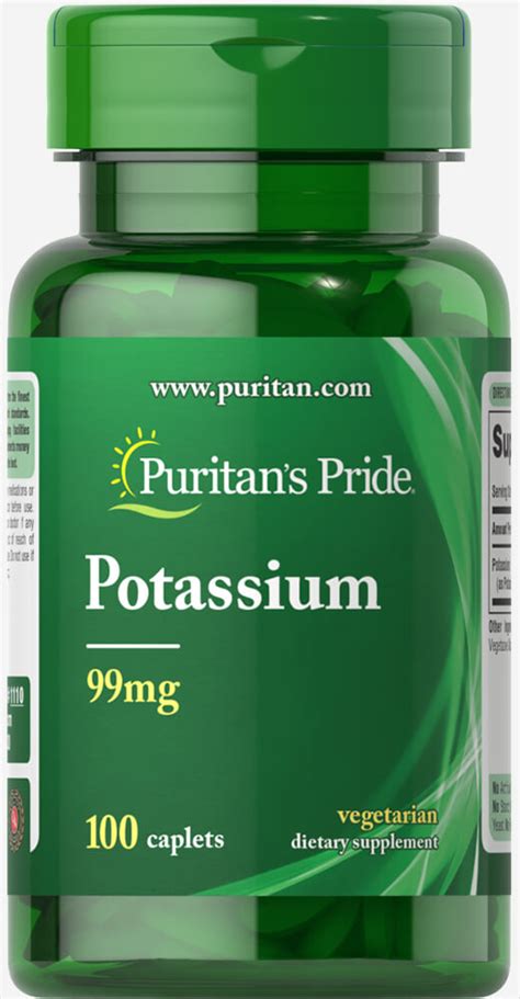 potassium supplements philippines|PURITANS PRIDE, Potassium 99mg 100 Caplets .